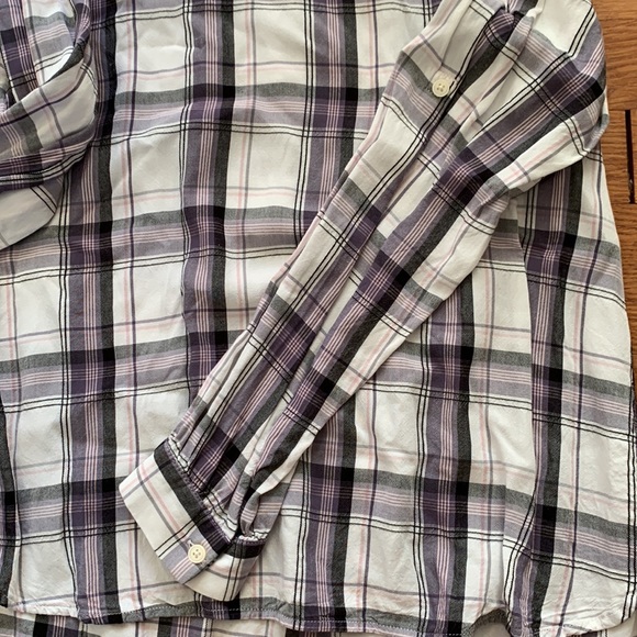 Loft Purple Plaid Blouse - Picture 6 of 6